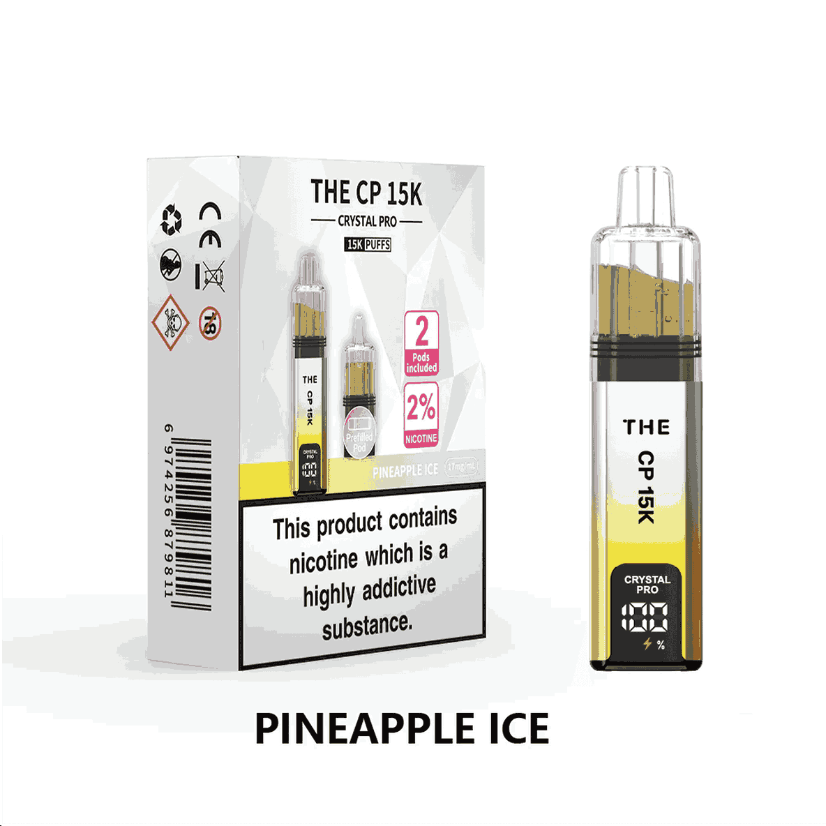 The Crystal Pro CP 15k Prefilled Pod Vape Kit - Box of 5