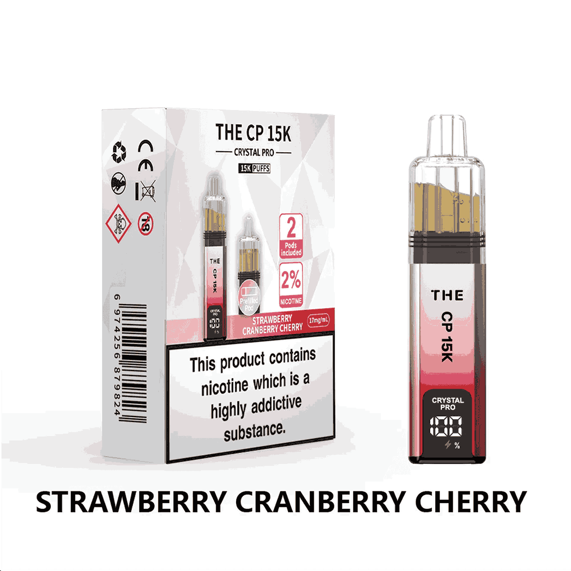 The Crystal Pro CP 15k Prefilled Pod Vape Kit - Box of 5