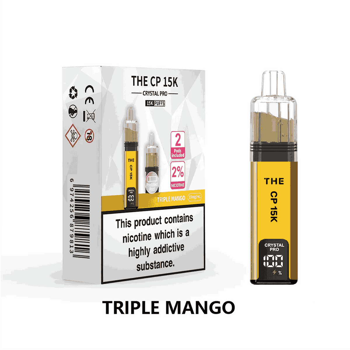 The Crystal Pro CP 15k Prefilled Pod Vape Kit - Box of 5