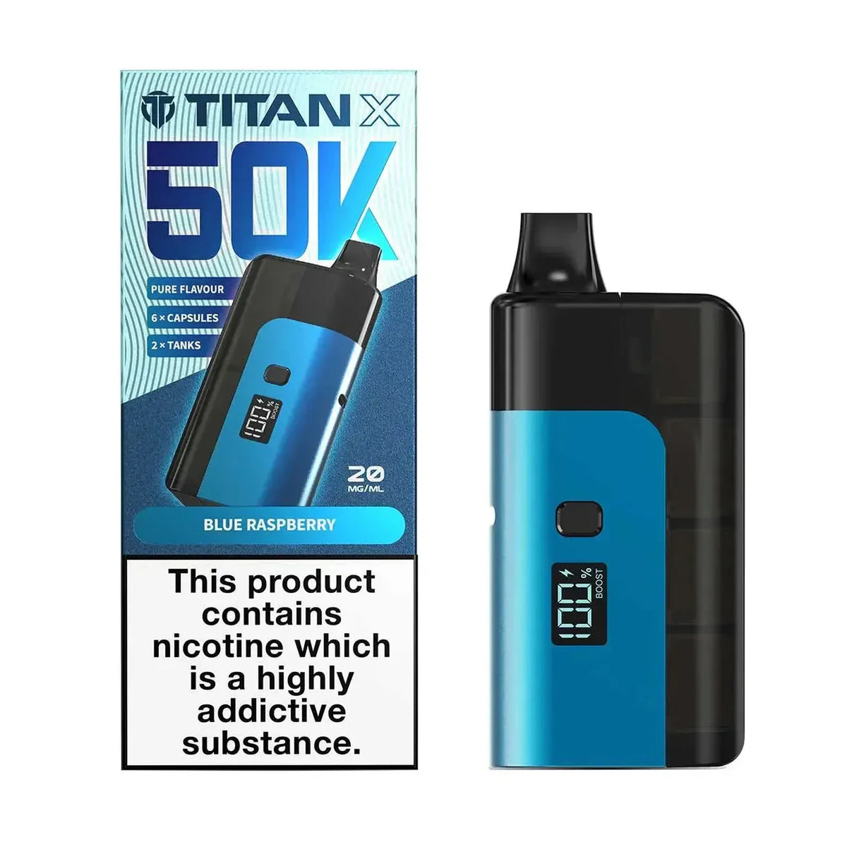 Titan X 50K Puffs Prefilled Pod Vape Kit - Box of 5