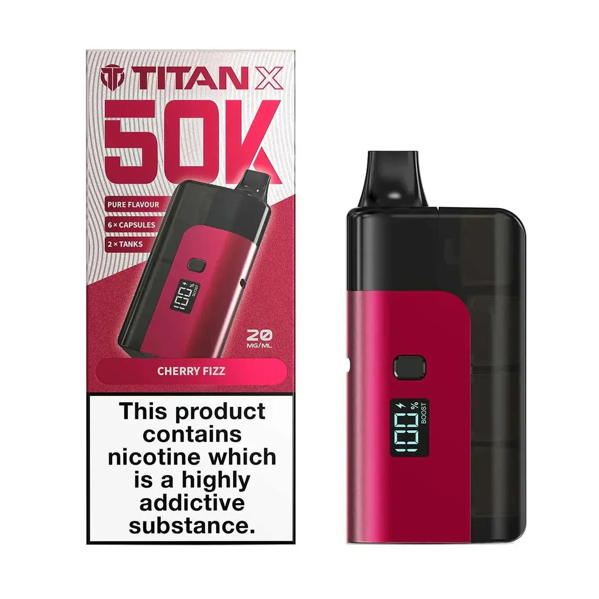 Titan X 50K Puffs Prefilled Pod Vape Kit - Box of 5