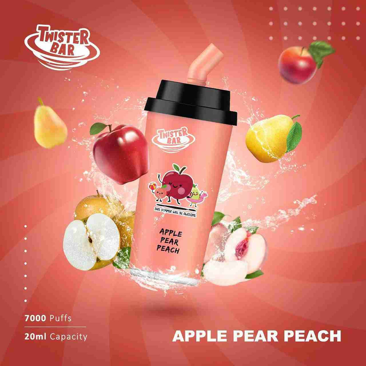 Twister Bar 7000 Puff Prefilled Vape Pod Kit - Box of 10