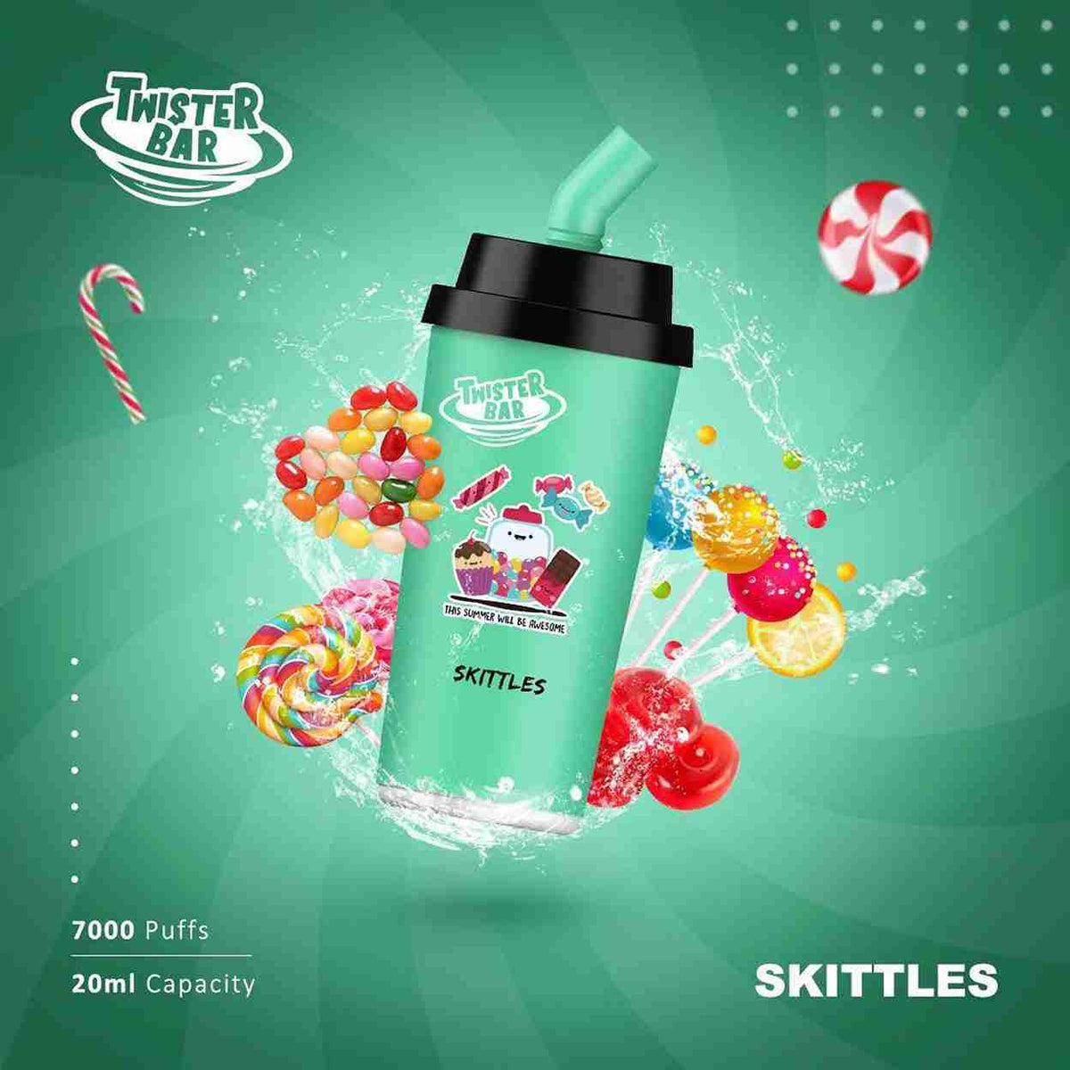 Twister Bar 7000 Puff Prefilled Vape Pod Kit - Box of 10