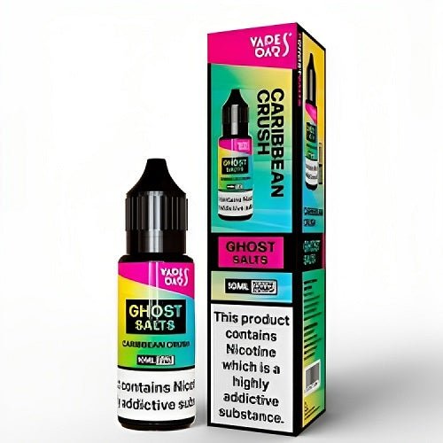 Vapes Bar Ghost Salts Nic Salt 10ml Pack of 10 Available In Caribbean Crush Flavour 