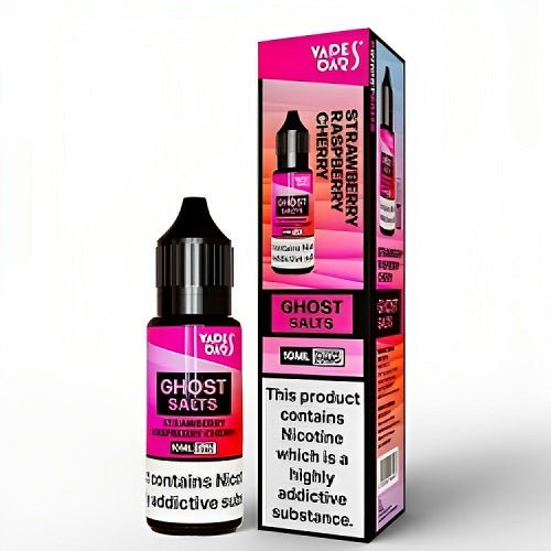 Vapes Bar Ghost Salts Nic Salt 10ml Pack of 10 Available In Strawberry Raspberry Cherry Flavour 