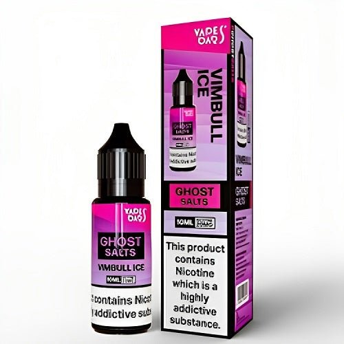 Vapes Bar Ghost Salts Nic Salt 10ml Pack of 10 Available In Vimbull Ice Flavour 