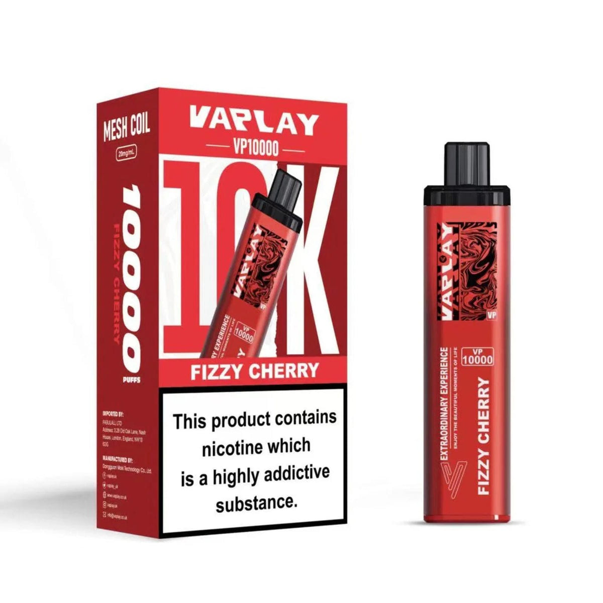 Vaplay VP10000 Prefilled Pod Vape Kit - Box of 5