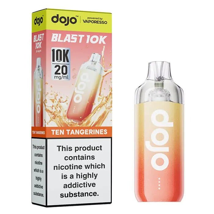 Vaporesso Dojo Blast 10k Prefilled Pod Vape Kit - Box of 5 In Ten Tangerines Flavour Available 