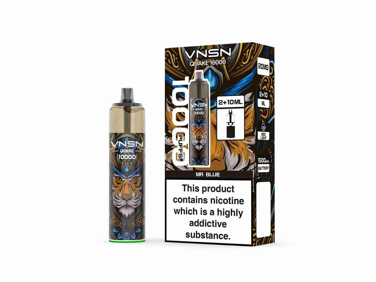 VNSN Quake 10k  Prefilled Pod system Pack of 5 - Flavour Mr Blue