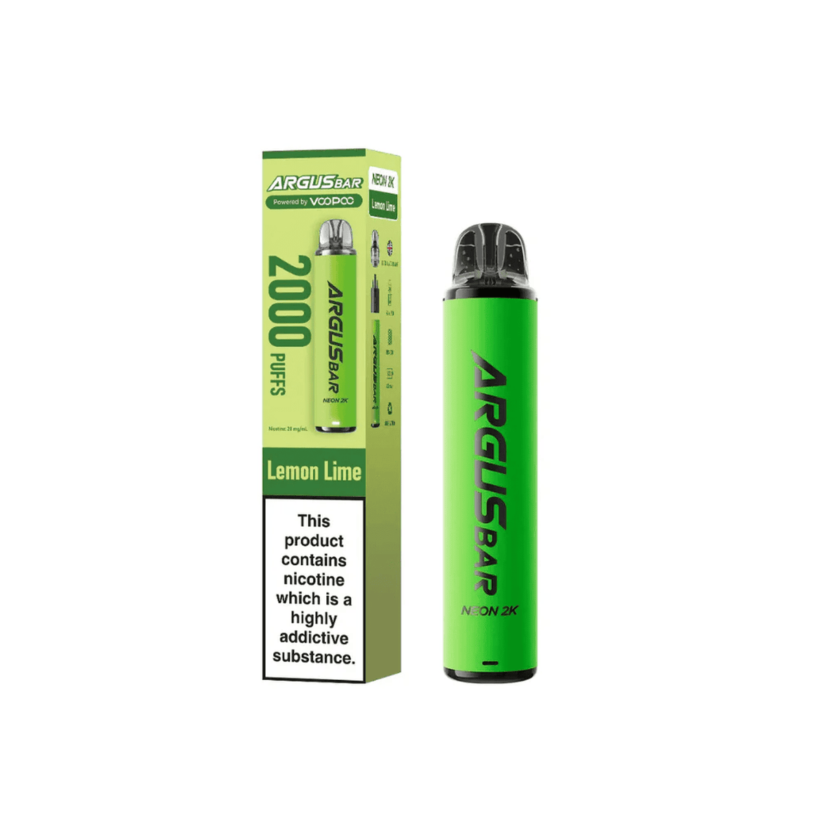 Voopoo Argus Bar Neon 2K Pre-filled Kit | Box of 10